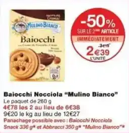 Monoprix Baiocchi nocciola mulino bianco offre