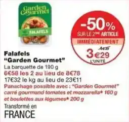 Monoprix Falafels garden gourmet offre