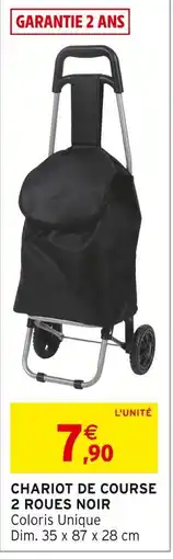 Intermarché Chariot de course 2 roues noir offre