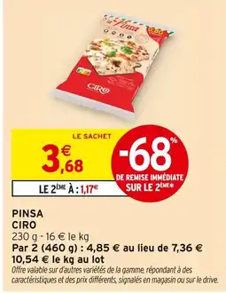 Intermarché CIRO Pinsa offre