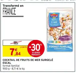Intermarché ESCAL Cocktail de fruits de mer surgelé offre