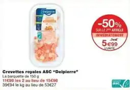 Monoprix Crevettes royales asc delpierre offre