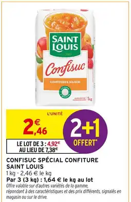 Intermarché SAINT LOUIS Confisuc spécial confiture offre