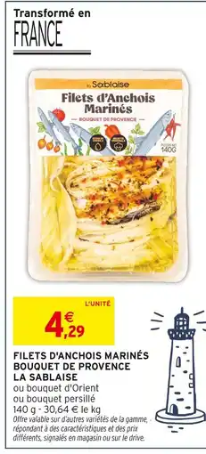 Intermarché LA SABLAISE Filets d'anchois marinés bouquet de provence offre