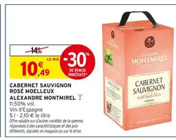 Intermarché Alexandre Montmirel Cabernet sauvignon rosé moelleux offre