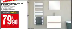 Batkor ENSEMBLE MEUBLE DE SALLE DE BAINS “TREET” BLANC 60 CM + VASQUE + MIROIR offre