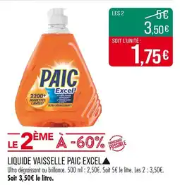 Match Paic Liquide vaisselle offre