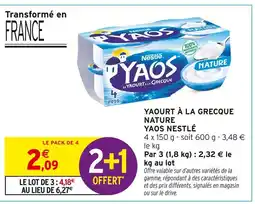 Intermarché Yaos Yaourt à la grecque nature offre