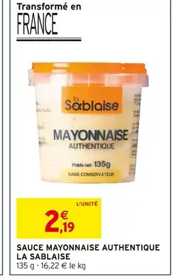 Intermarché La Sablaise Sauce Mayonnaise Authentique offre
