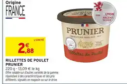 Intermarché Prunier Rillettes de Poulet offre