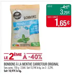 Match CARREFOUR Bonbons à la menthe offre