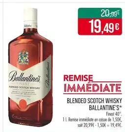 Match Ballantine's Blended scotch whisky offre