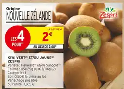 Intermarché Zespri Kiwi vert et/ou jaune offre