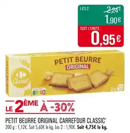Match Carrefour Classic Petit Beurre Original offre