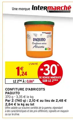 Intermarché PAQUITO Confiture d'abricots offre