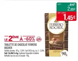 Match Ferrero Rocher Tablette de chocolat offre