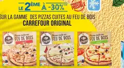 Match Le 2ème à -30% sur la gamme des pizzas cuites au feu de bois Carrefour Original offre