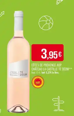 Match CHÂTEAU LA CASTILLE TE DEUM Côtes de provence aop offre