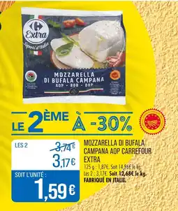 Match CARREFOUR EXTRA Mozzarella di bufala campana aop offre