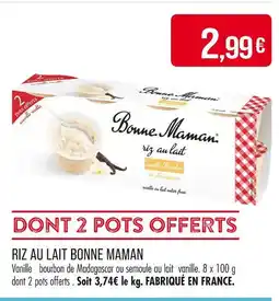 Match BONNE MAMAN Riz au lait offre