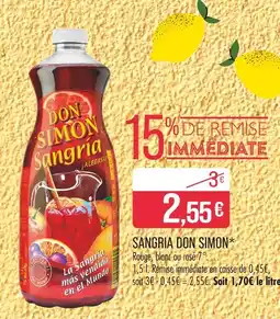 Match DON SIMON Sangria offre