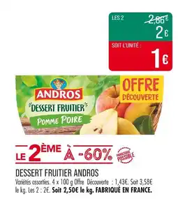 Match Andros Dessert fruitier offre