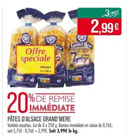 Match Grand'Mere Pâtes d'Alsace offre
