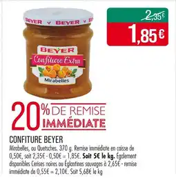 Match BEYER Confiture offre