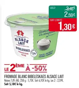 Match ALSACE LAIT Fromage blanc bibeleskaes offre