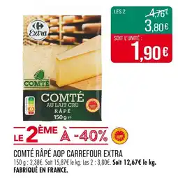 Match Carrefour Extra Comté râpé AOP offre