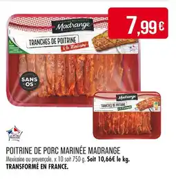 Match Madrange Poitrine de porc marinée offre