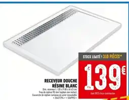 Brico Cash Receveur douche résine blanc offre