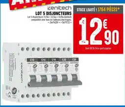 Brico Cash Zenitech Lot 5 disjoncteurs offre