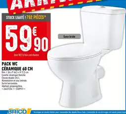 Brico Cash Pack WC céramique 60 cm offre