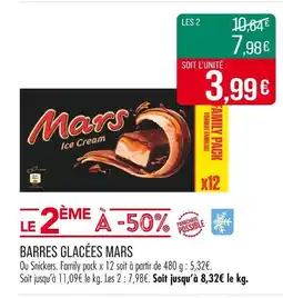 Match Mars Barres glacées offre