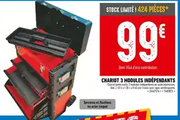 Brico Cash Chariot 3 modules indépendants offre