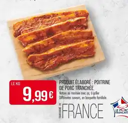 Match PRODUIT ÉLABORÉ : POITRINE DE PORC TRANCHÉE offre