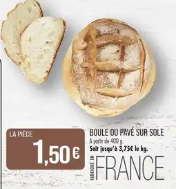 Match Boule ou pavé sur sole offre