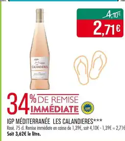 Match Igp méditerranée les calandieres offre