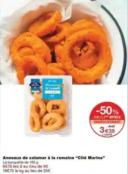 Monoprix Anneaux de calamar à la romaine cité marine offre