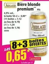 Norma Bière blonde premium offre