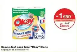 Monoprix Essuie-tout sans tube okay blanc offre