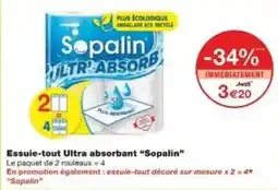Monoprix Essuie-tout ultra absorbant sopalin offre