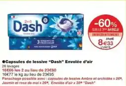 Monoprix Capsules de lessive dash envolée d'air offre