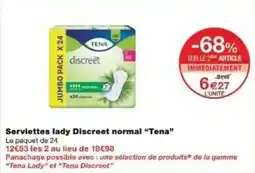 Monoprix Serviettes lady discreet normal tena offre