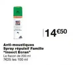 Monoprix Anti-moustiques spray répulsif famille insect ecran offre