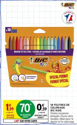 Intermarché BIC Kids 18 feutres de coloriage offre