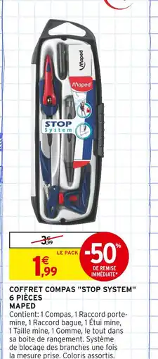 Intermarché Maped Coffret compas Stop System 6 pièces offre