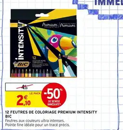 Intermarché BIC 12 feutres de coloriage premium intensity offre