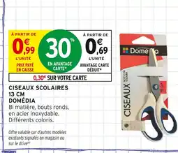 Intermarché DOMÉDIA Ciseaux scolaires 13 cm offre